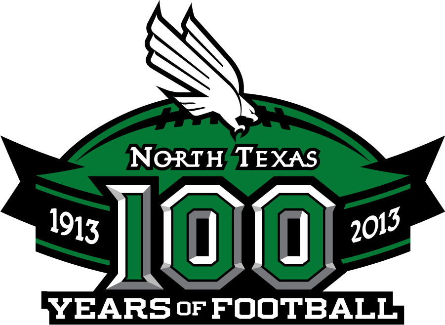 North Texas Mean Green 2013 Anniversary Logo iron on transfers for T-shirts